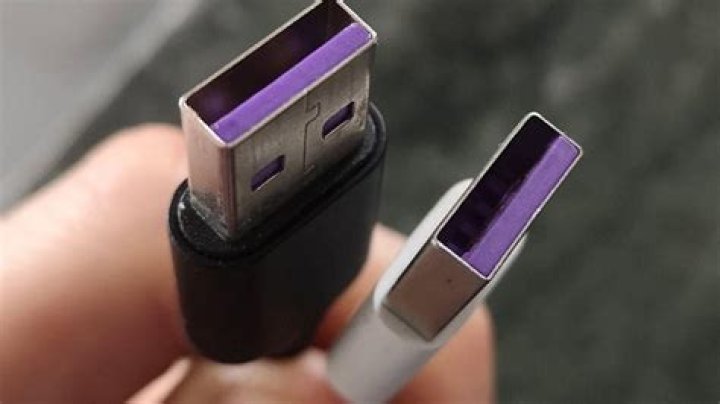 Purple USB cable