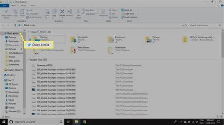 Quick Access error windows 10