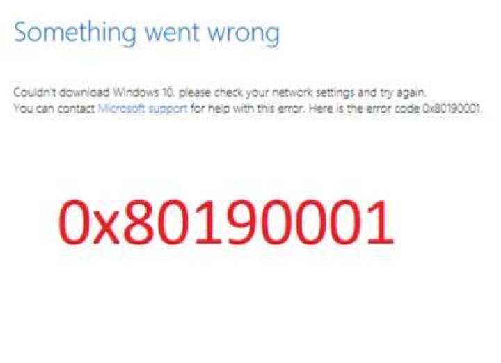 QUICK FIX: Windows Update error 0x80190001