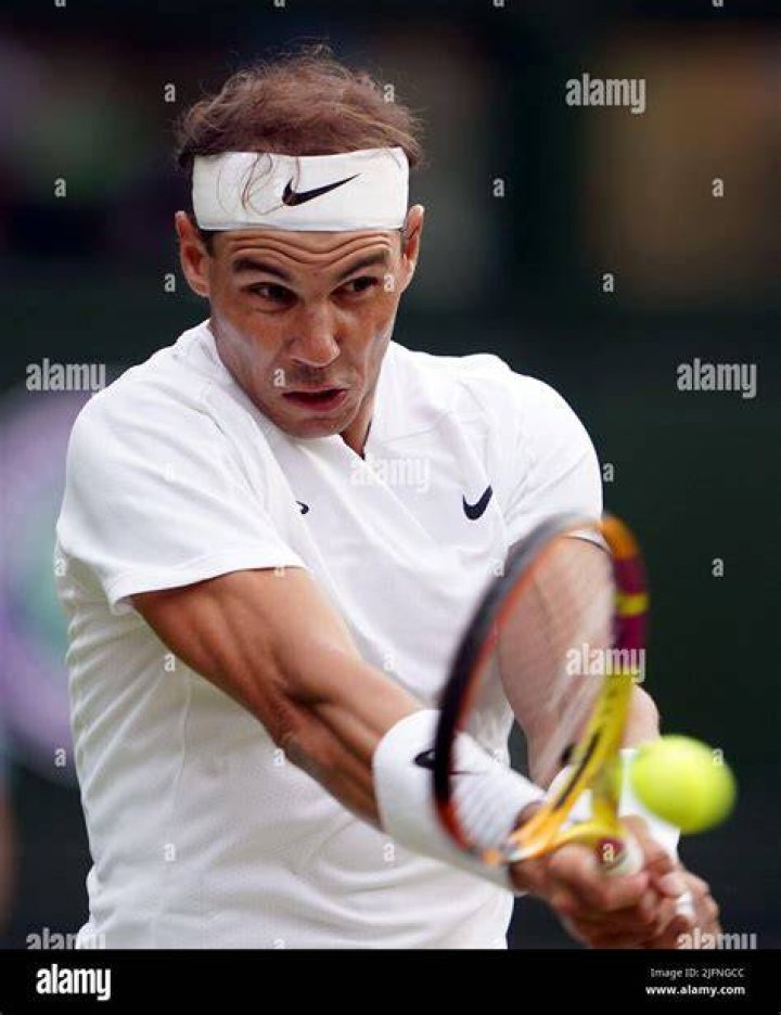 Rafael Nadal in action