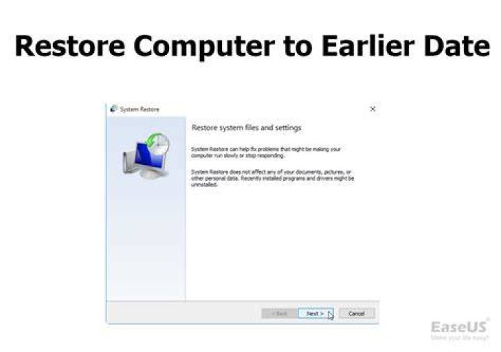 restore earlier