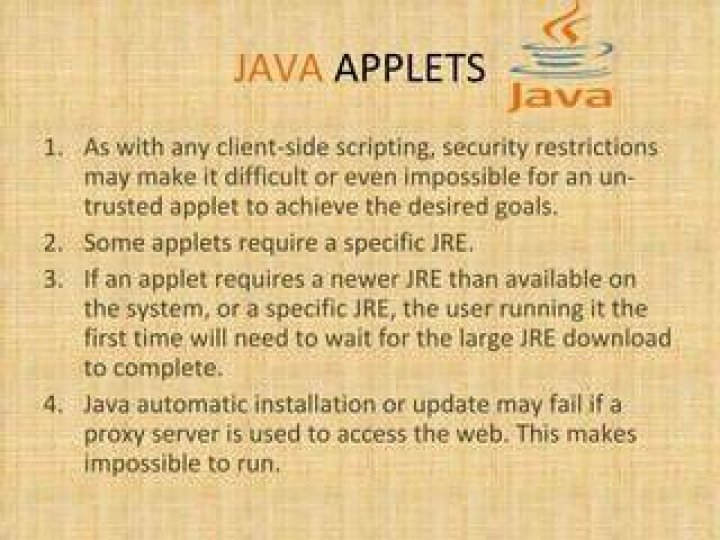 Scripting of Java applets setting your browser does not support java