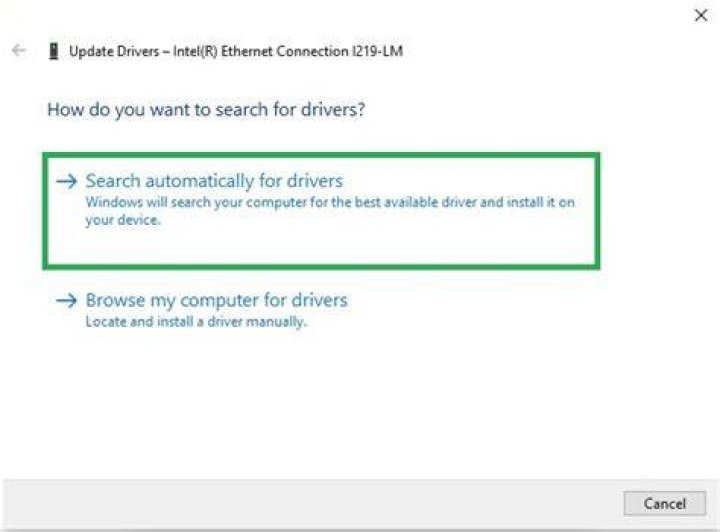 Search automatically for Ethernet drivers