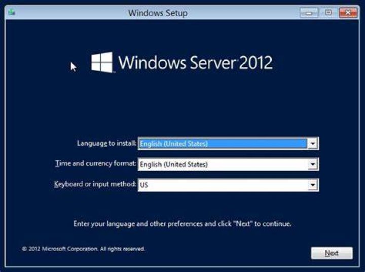 server 2012 setup