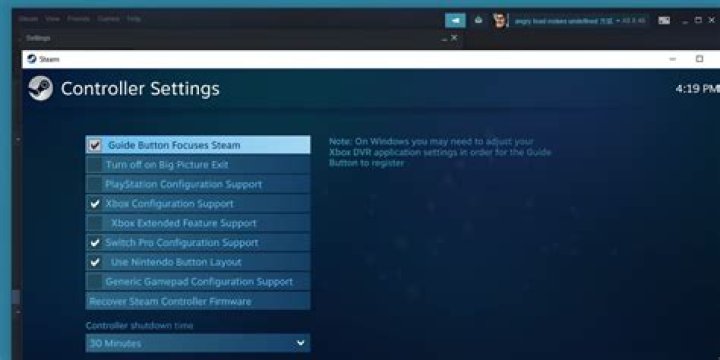 steam controller settings steam controller settings