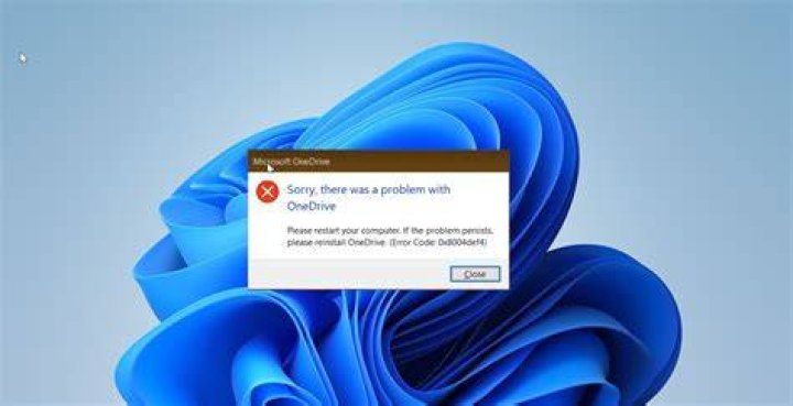 System and security - OneDrive error 0x8004def5
