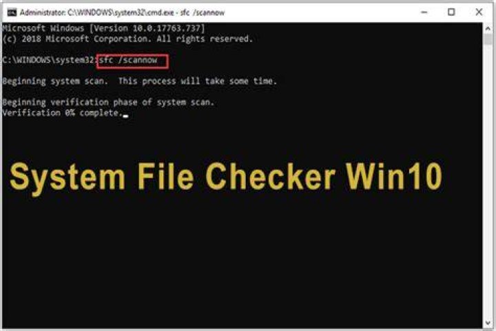 System File Checker command Data Bus Error