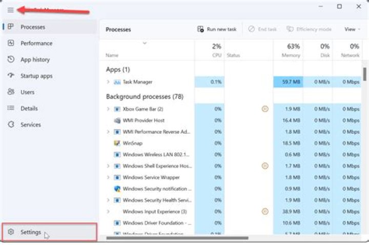 task manager startup