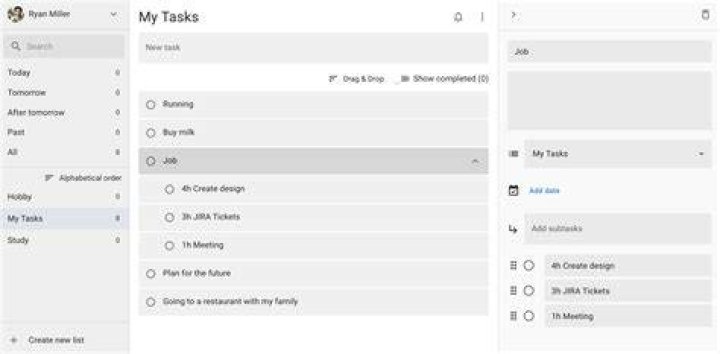 Tasks screenshot 2020