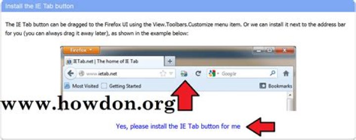 The IE Tab button your browser does not support java