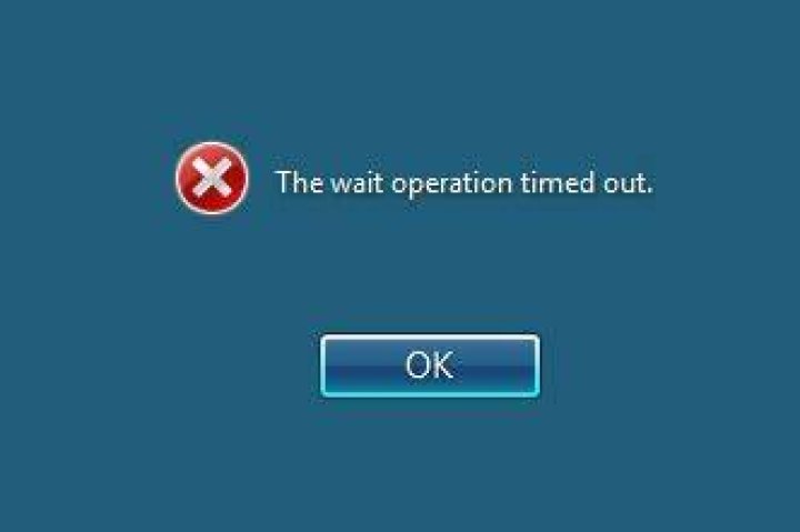 The wait operation timed out