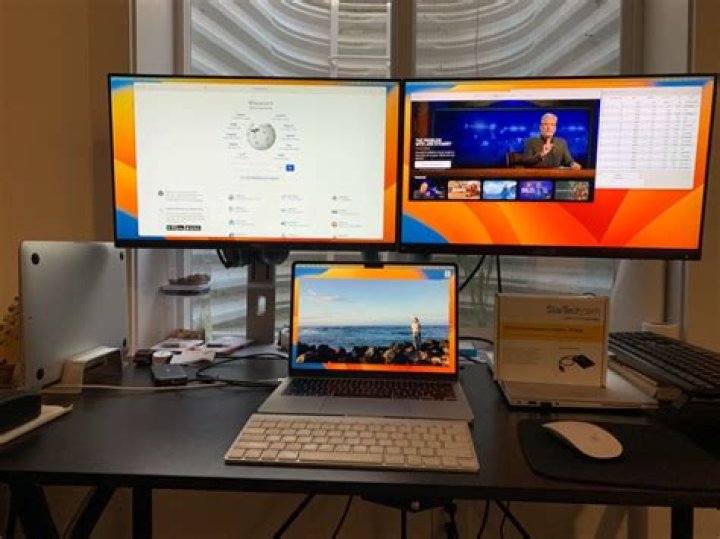 Two computer screens