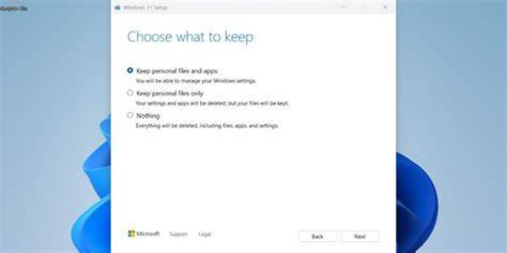 Upgrade: Install Windows and keep files, settings, and applications