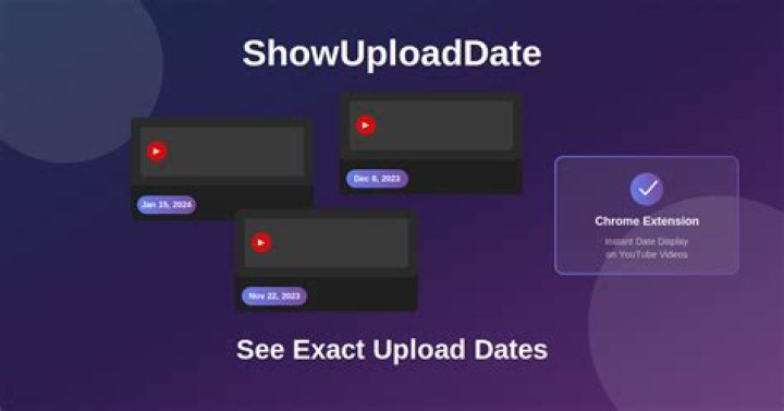 video upload date video upload date