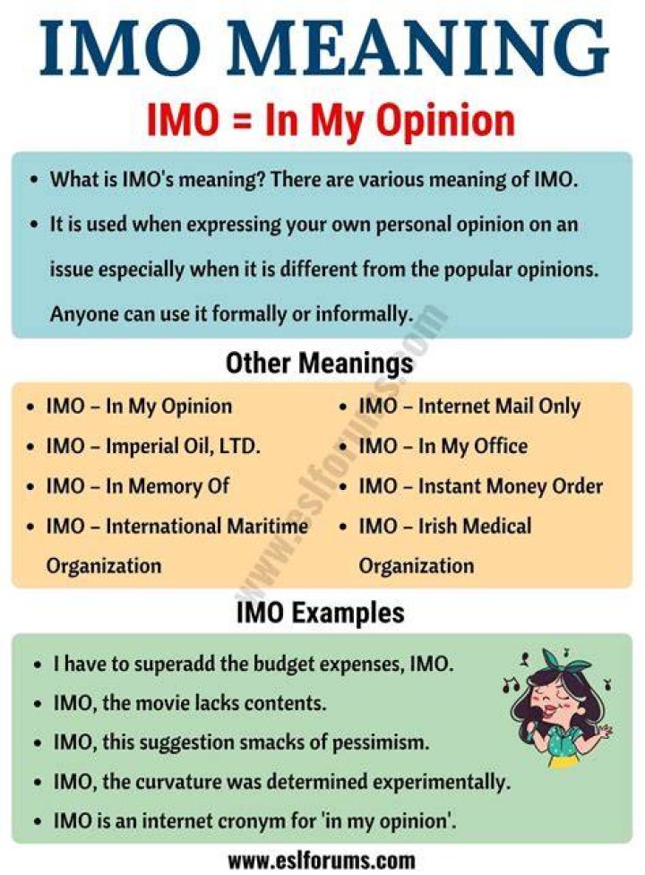 What Does Imo Mean