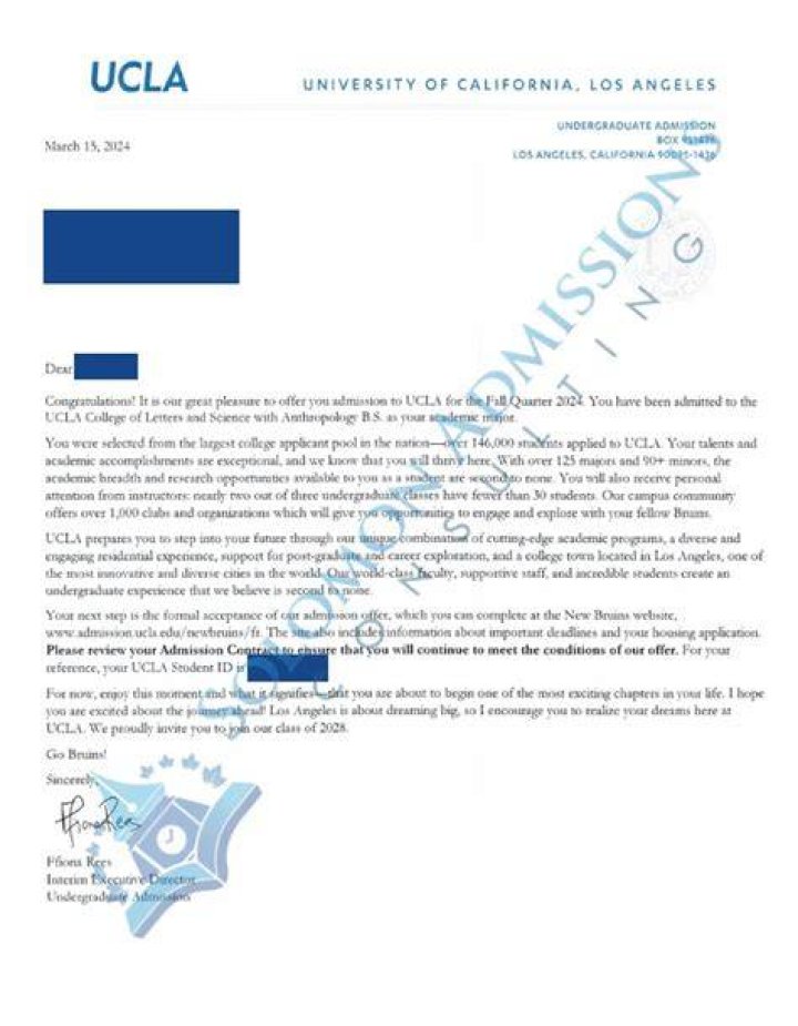 When Does Ucla Send Acceptance Letters