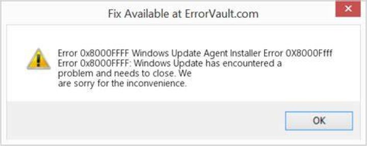 windows update agent installer error
